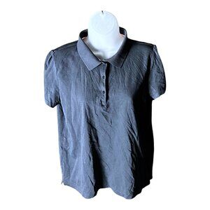 Basic Editions Girls Size 18.5 Plus Navy Short Sleeve School Uniform Polo Shirt